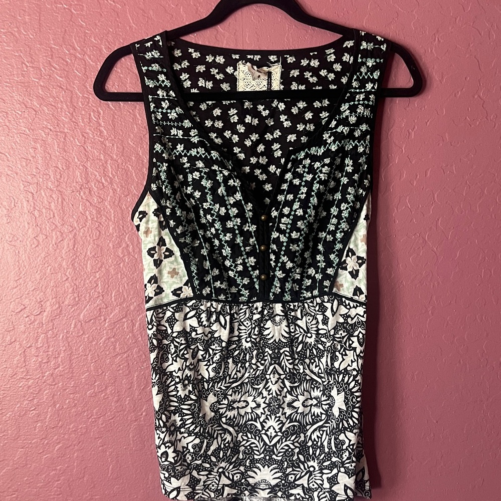 Akemi + Kin Black Floral Camisole